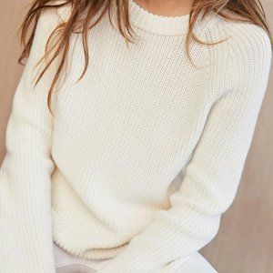 Jenni Kayne Cotton Fisherman Sweater LIKE NEW